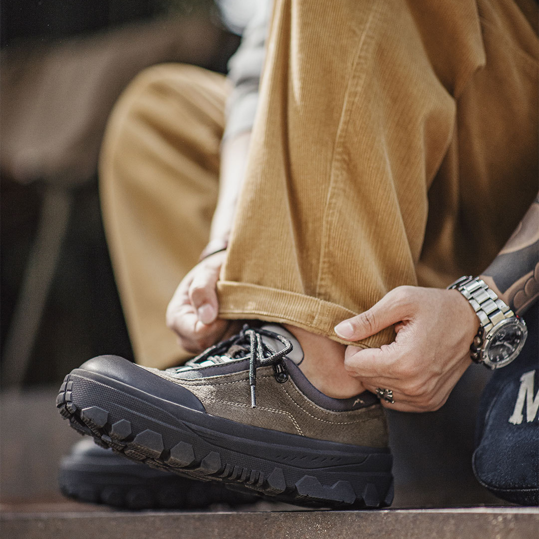 復古山系鞋冬季新款男士厚底百搭潮鞋增高軟底小眾運動休閒鞋