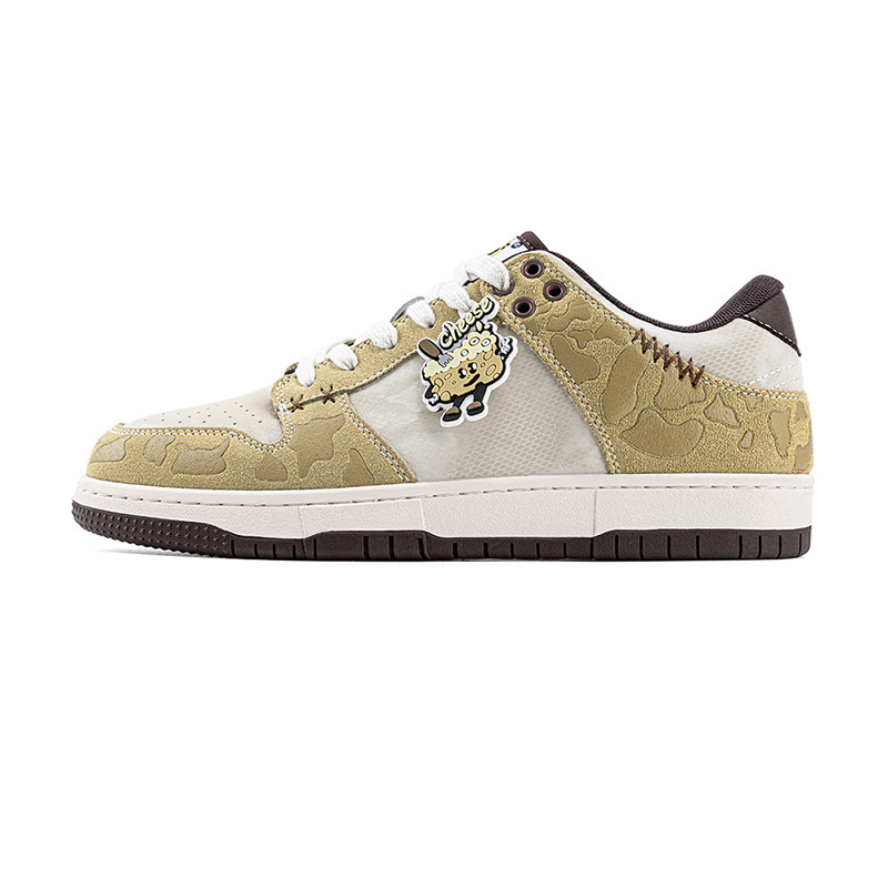 MRA奶酪板鞋男款2025新款小眾設計感做舊髒髒鞋厚底運動休閒潮鞋