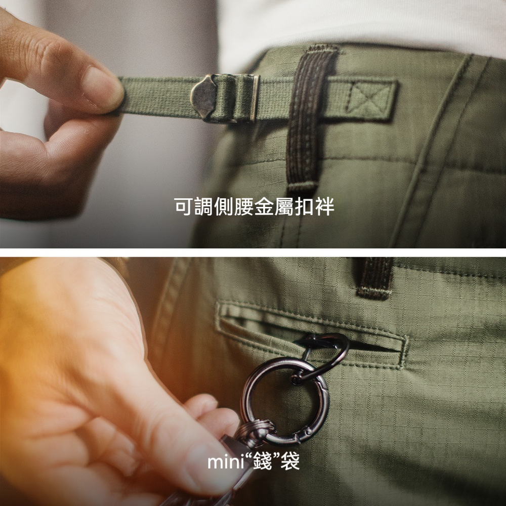 美式復古拼色伐木短褲大口袋軍綠色直筒og107五分褲男夏