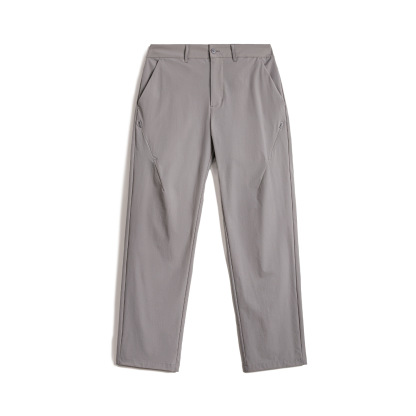 休閒西褲垂感cleanfit老錢風黑色褶皺西褲長褲子薄款男夏