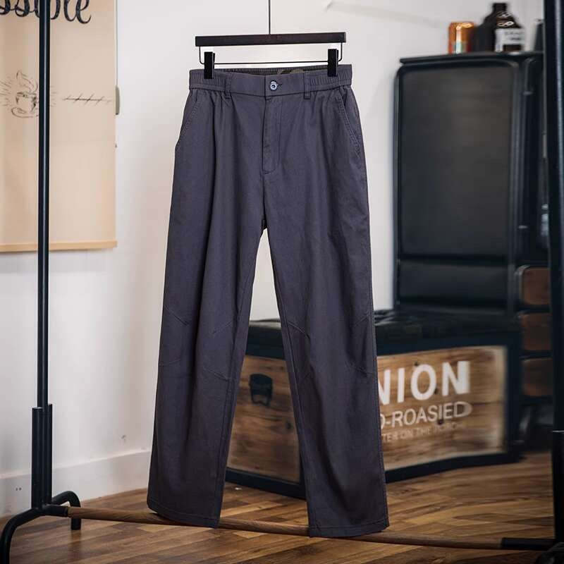美式工裝褲男春季2025新款復古寬鬆彈力直筒休閒褲男長褲子