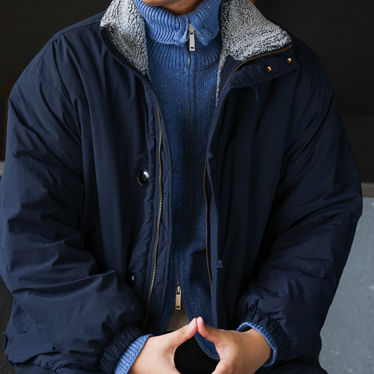 保暖羊羔絨防風立領工裝夾克男寬鬆美式休閒加厚棉衣冬