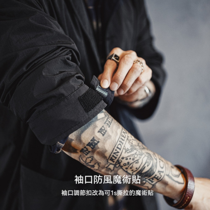 美式黑色巴爾瑪肯風衣翻領中長款日系通勤大衣外套男秋