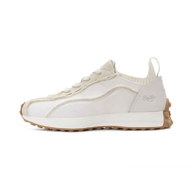 須邊慢跑鞋男2025春季新款透氣運動休閒鞋百搭復古阿甘鞋潮鞋