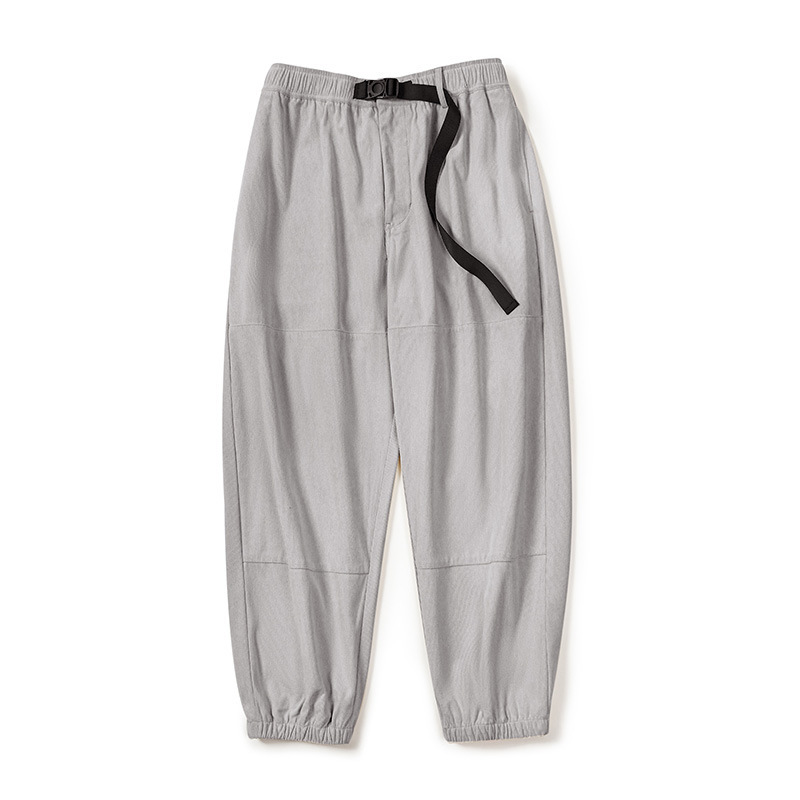 美式復古燈芯絨束腳休閒褲寬鬆拼接cityboy衛褲長褲男秋-Retro's Wear