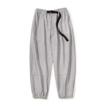 美式復古燈芯絨束腳休閒褲寬鬆拼接cityboy衛褲長褲男秋-Retro's Wear