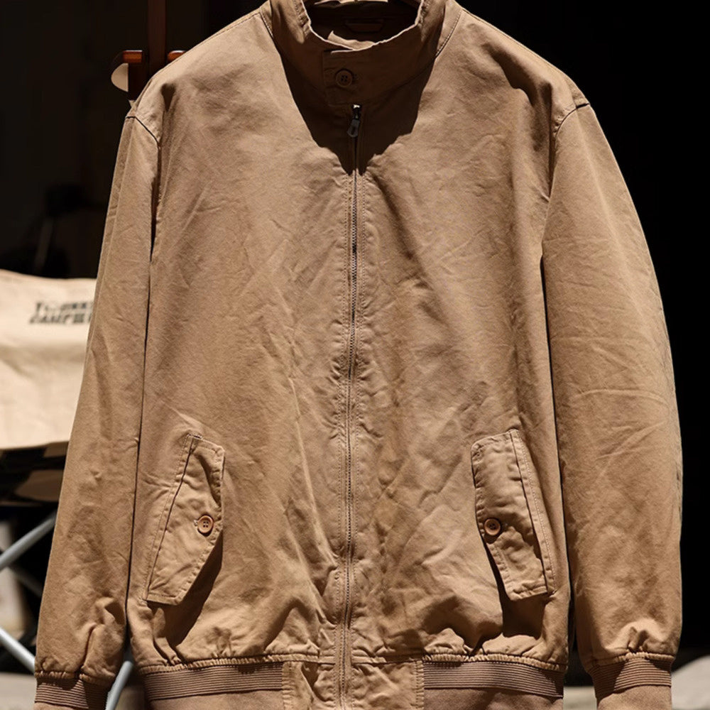 美式哈靈頓G9立領飛行夾克男士春秋款經典復古工裝上衣外套-Retro's Wear