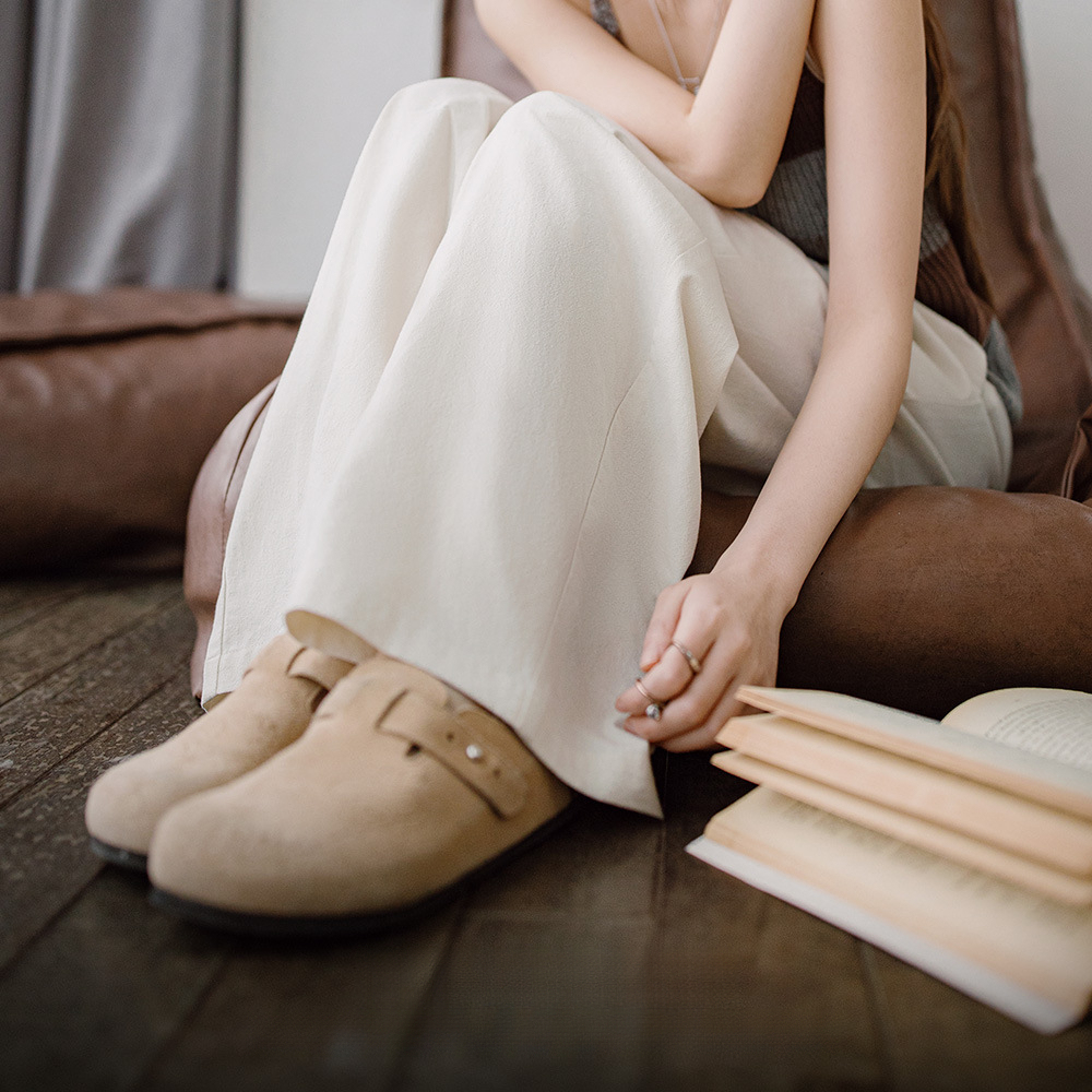 解構感cleanfit壓褶糯米褲淺春系垂墜感豆腐褲工裝拖地衛褲女