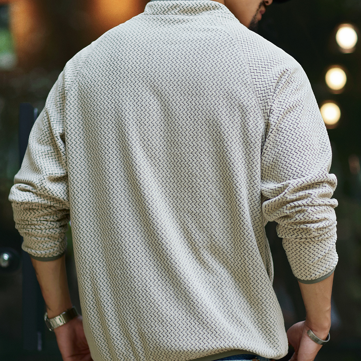 半高領波浪絨面長袖衛衣男2025秋季新款簡約打底衫內搭上衣外套