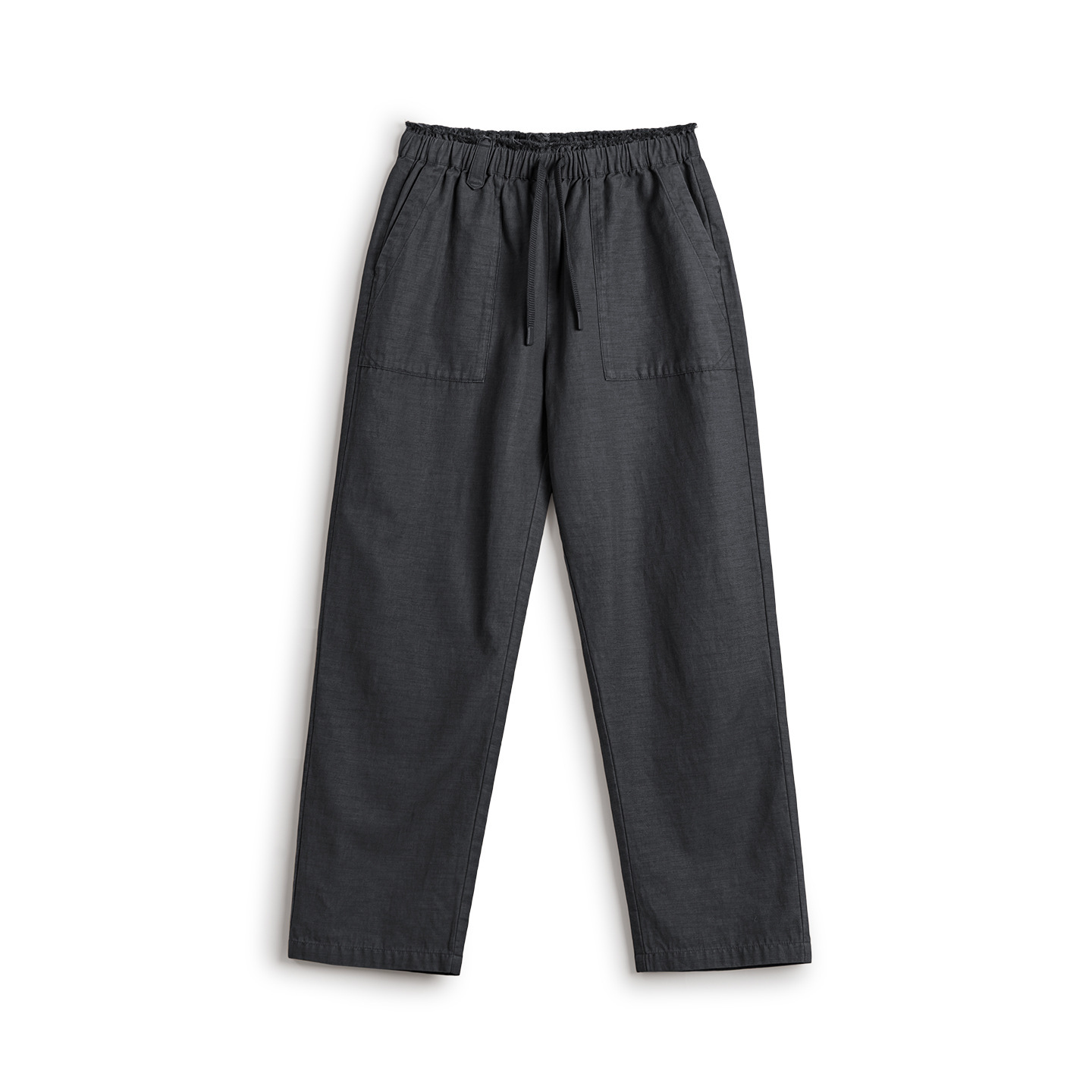 美式復古萊賽爾天絲貝克褲休閒束脚直筒藏青色長褲子男秋