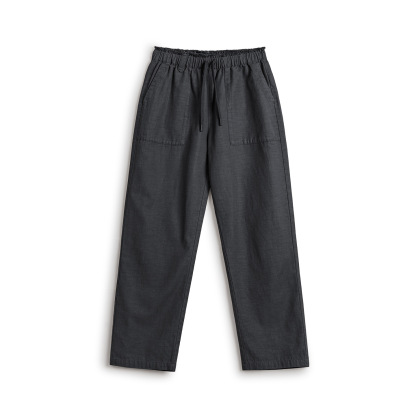 美式復古萊賽爾天絲貝克褲休閒束脚直筒藏青色長褲子男秋