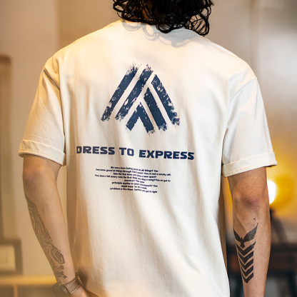 美式休閒印花短袖t恤男夏季2025新款純棉微寬鬆圓領上衣半袖男