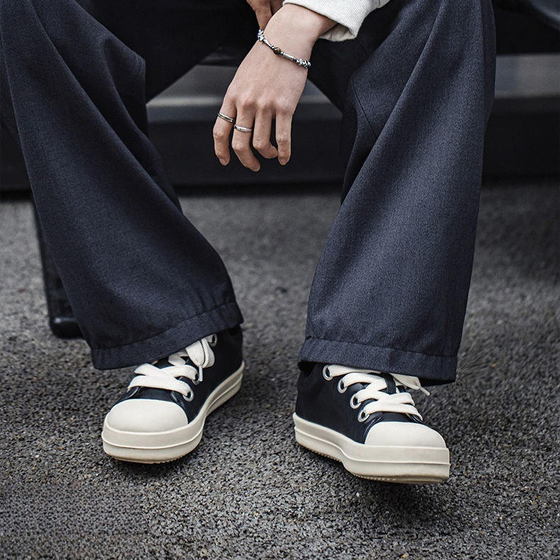 MRA小胖丁板鞋男鞋2026新款復古解構大頭鞋高街暗黑厚底面包鞋春