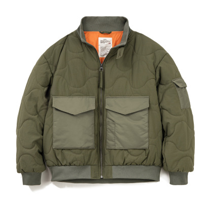 美式復古M51軍綠色夾克大口袋短款立領保暖棉服外套男冬