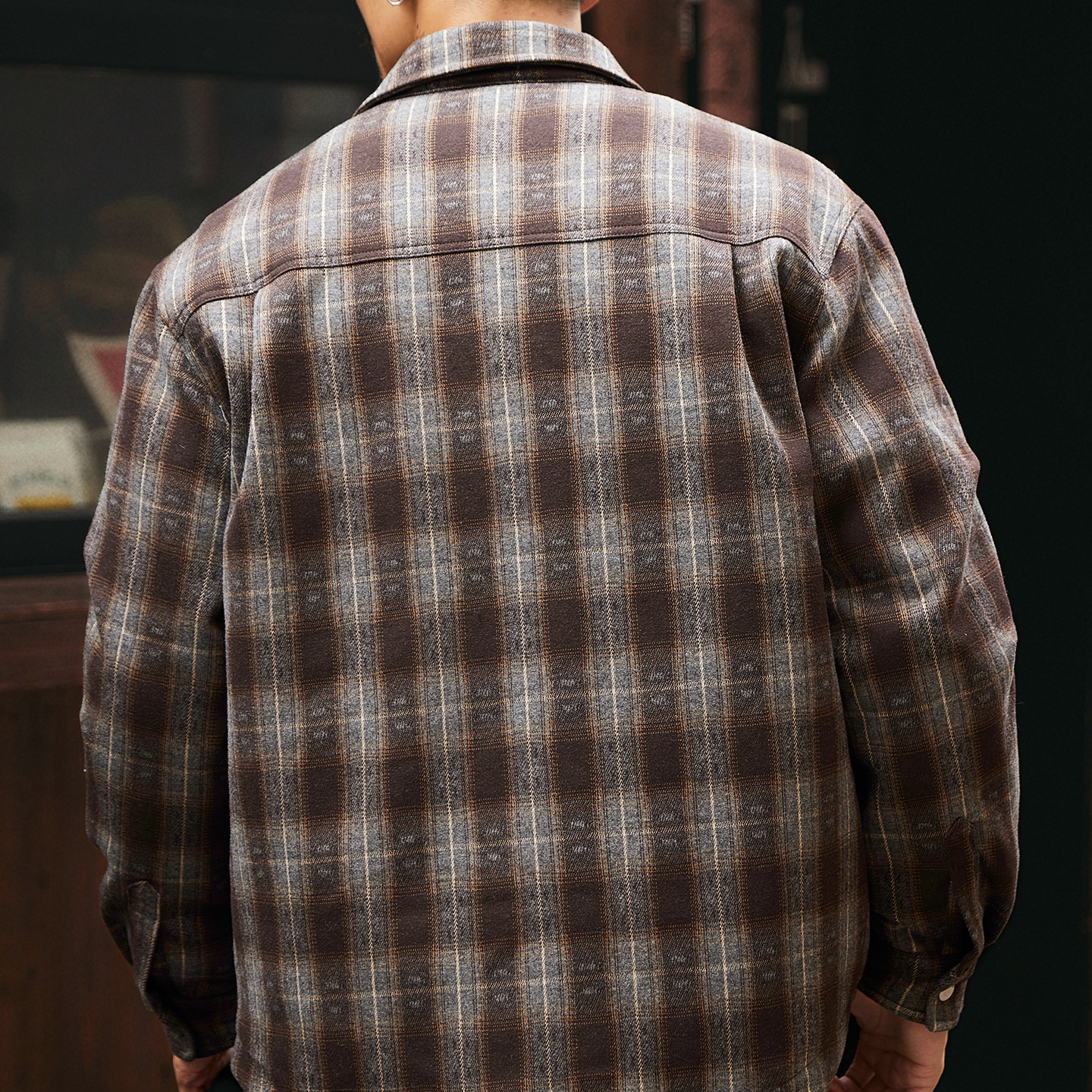 90鴨絨美式格子襯衫羽絨服男2025冬季新款輕薄休閒復古工裝外套