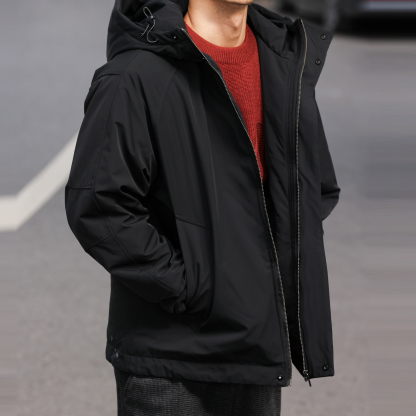 美式復古連帽都市休閒棉衣外套男寬鬆工裝防風保暖棉服