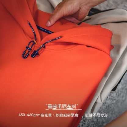 美式休閒重磅毛呢連帽衛衣cleanfit廓形寬鬆套頭衫男秋冬-Retro's Wear