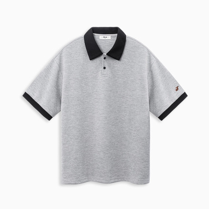 MRA 臘腸狗polo衫短袖男珠地空氣層翻領上衣撞色假兩件T恤夏