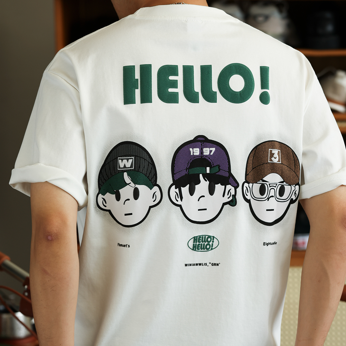 美式休閒重工刺繡短袖T恤男夏季艺文青年貼布印花打底衫