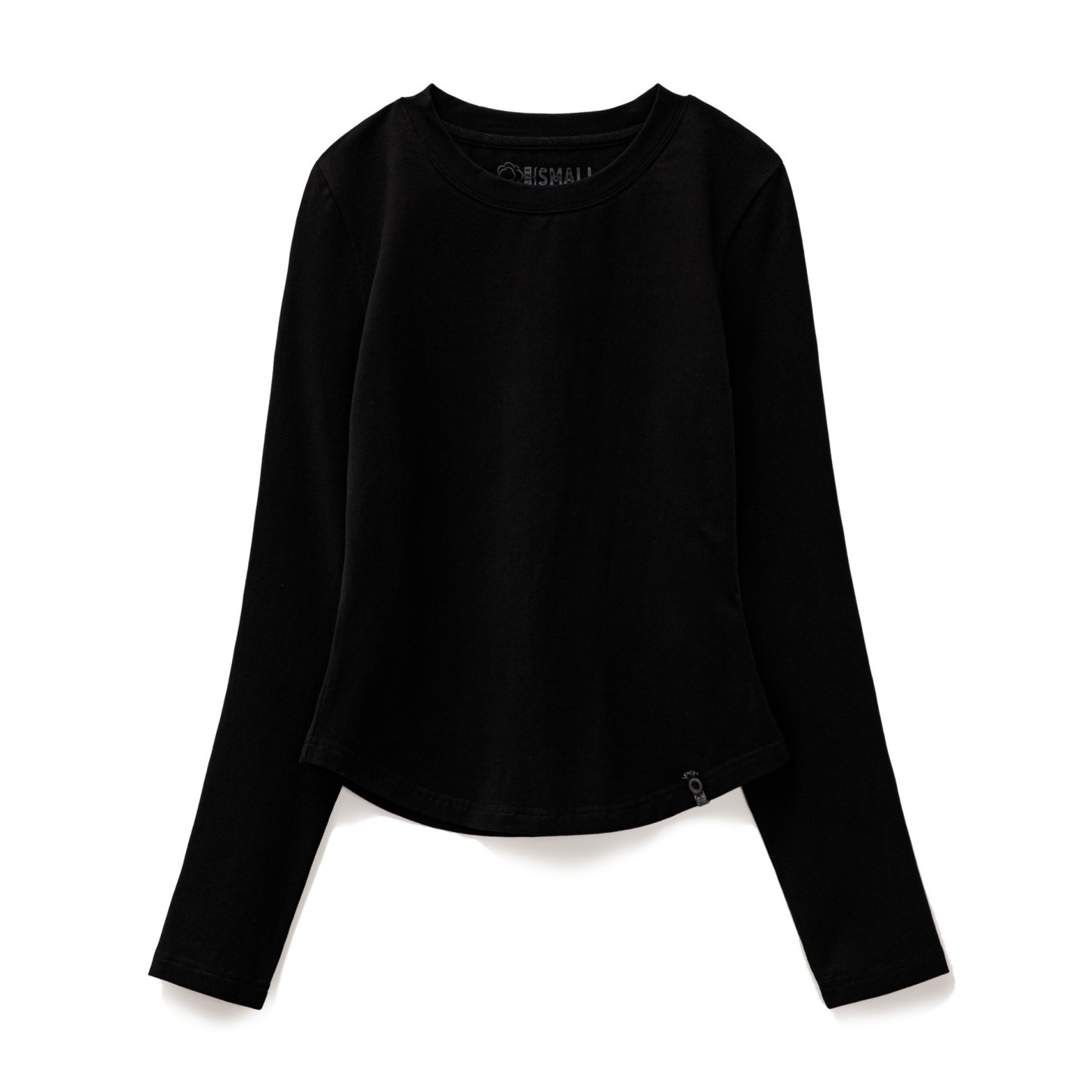 2025新款黑白色圓領磨毛修身長袖t恤打底衫內搭上衣女士早秋