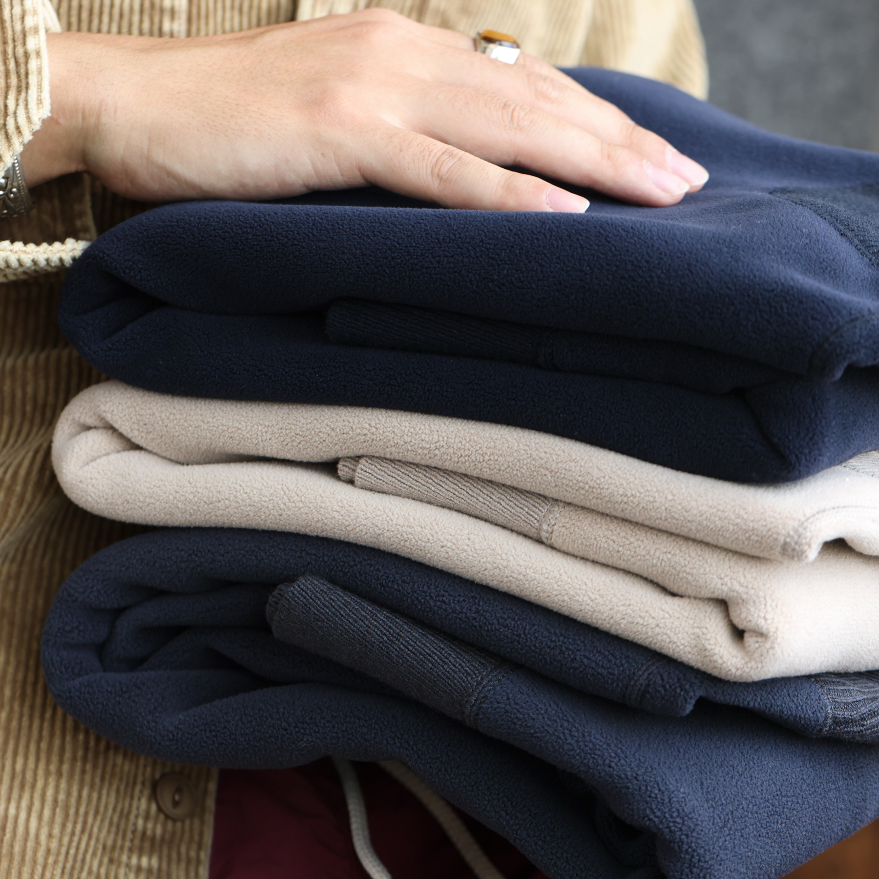 雙面奧粒絨保暖圓領衛衣男美式休閒加絨抗皺打底上衣冬