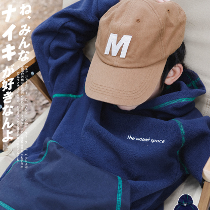 兒童衛衣2025冬季新款男童戶外休閒長袖抓絨保暖連帽衛衣男孩衣服