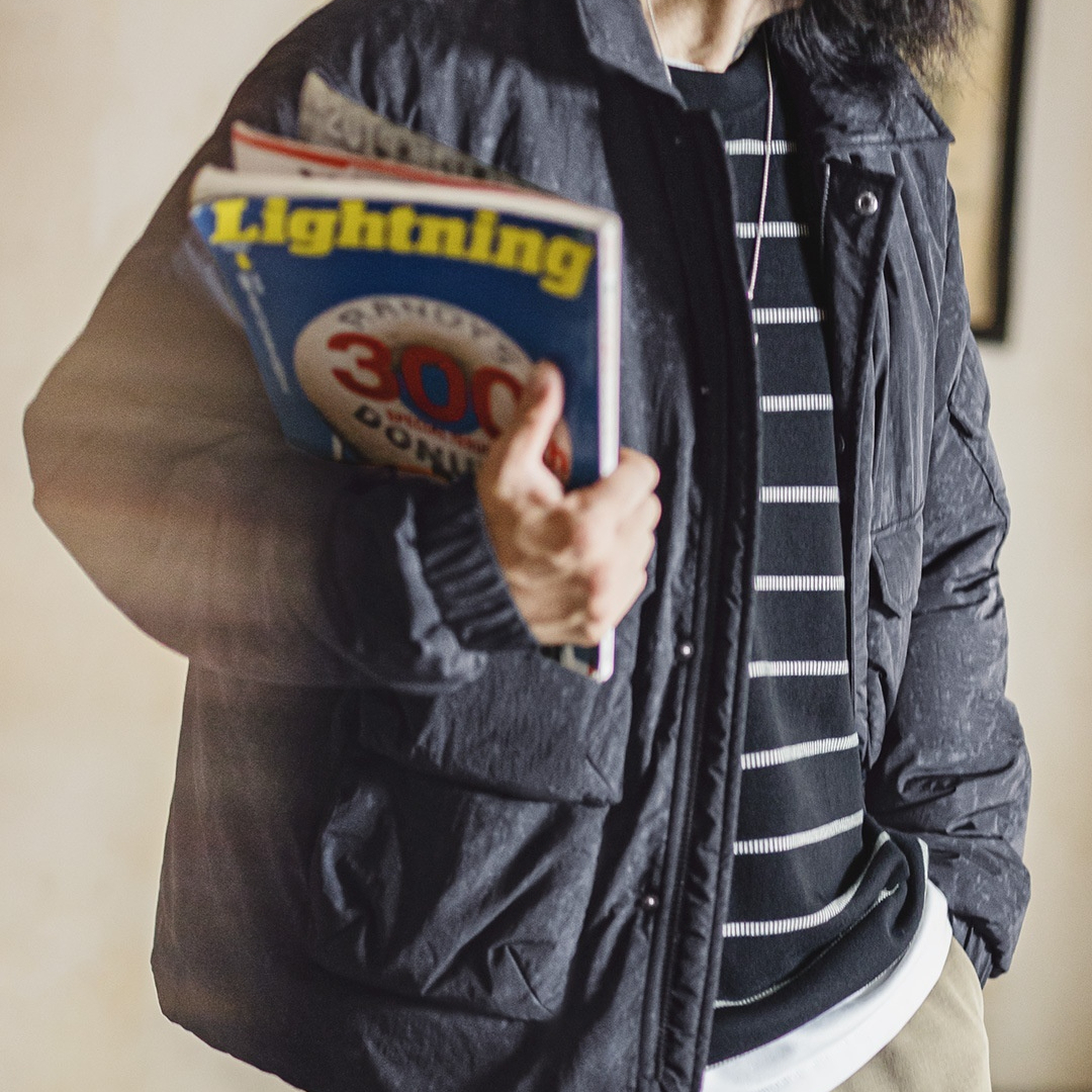 美式復古仿蠟染M65獵裝夾克立領保暖硬漢棉服外套男秋冬