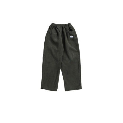 兒童燈芯絨長褲2025冬季新款男童復古純色直筒褲保暖大童童裝褲子