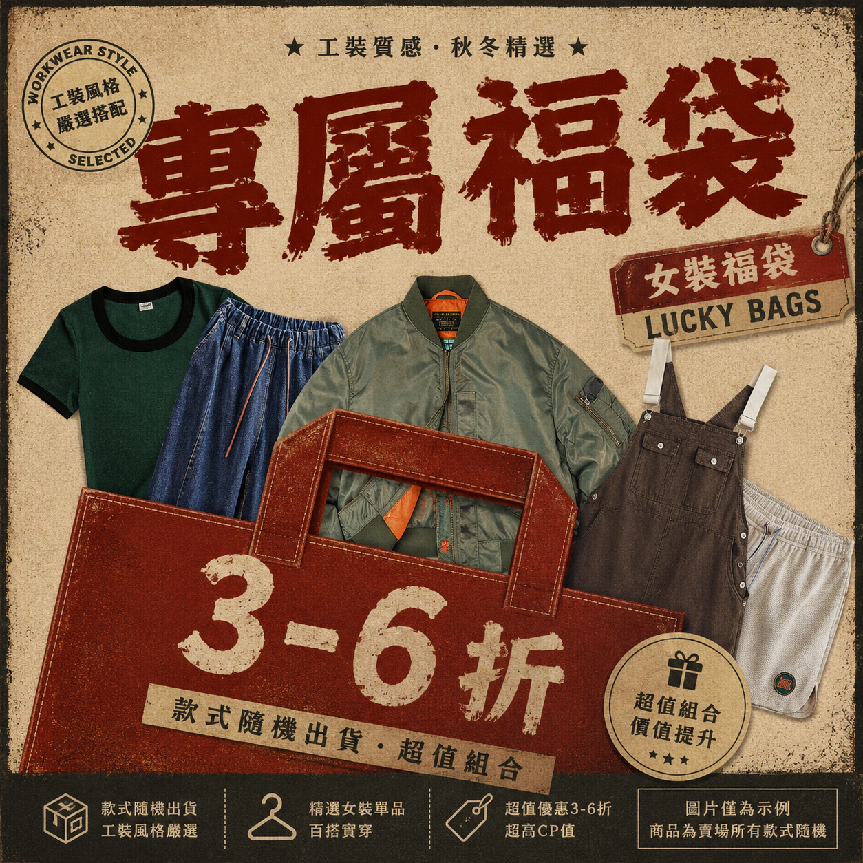 【女裝福袋】非品質問題不做退換|款式不接受指定