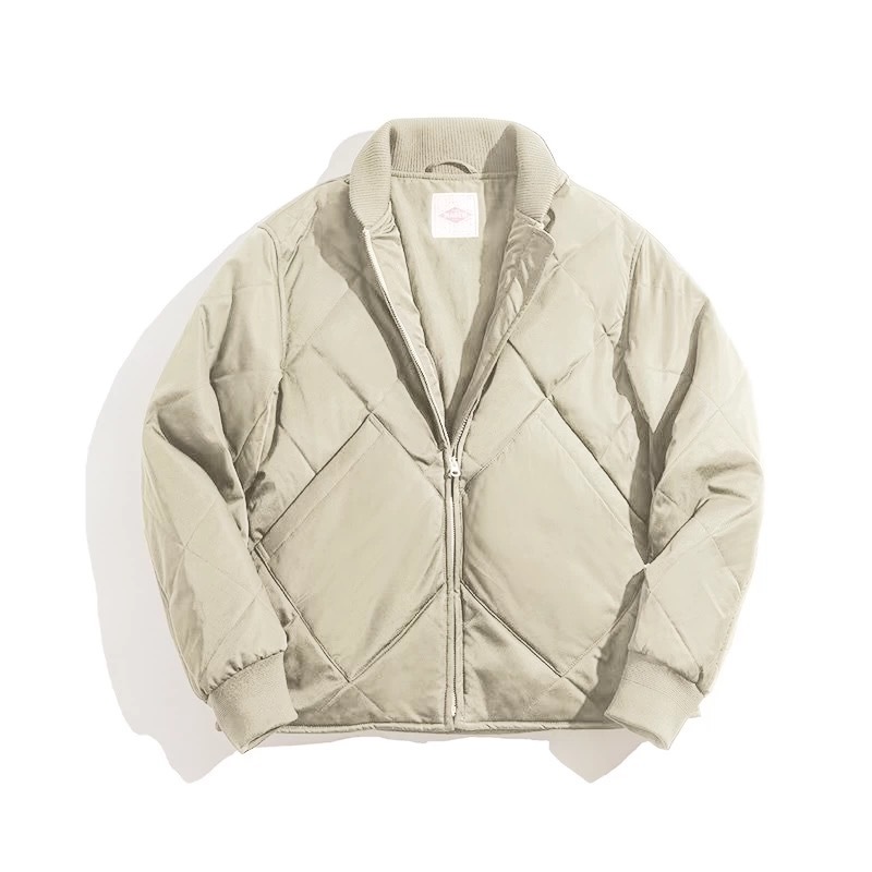 馬登工裝美式立領軍綠加厚棉衣秋冬季新款加絨外套夾棉襖男潮