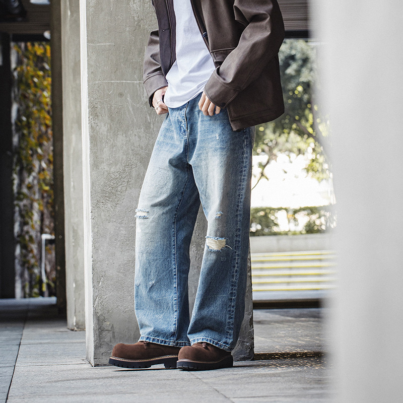 棕色德比鞋男款2025新款秋季低幫大黃靴厚底增高大頭工裝皮鞋