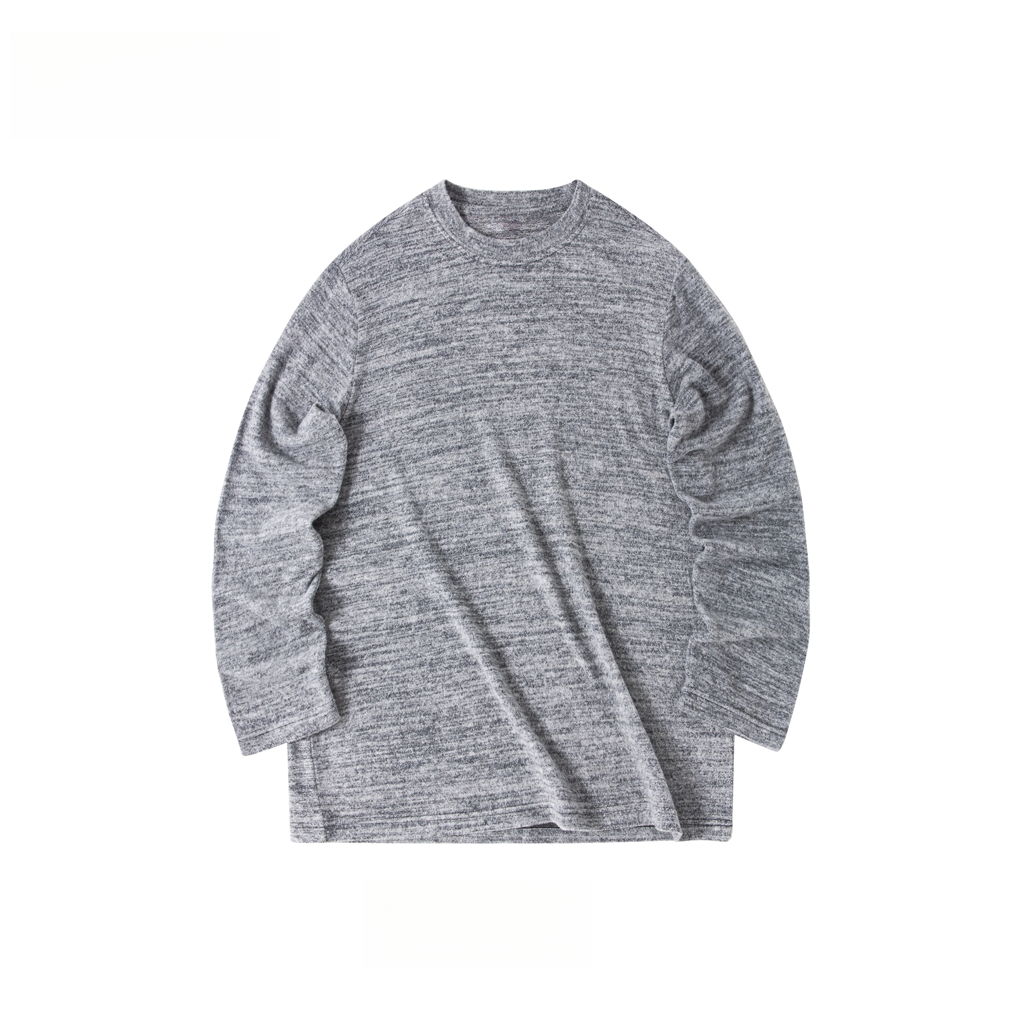 彈性軟糯垂感花紗長袖T恤男美式高級感250g休閒打底衫秋