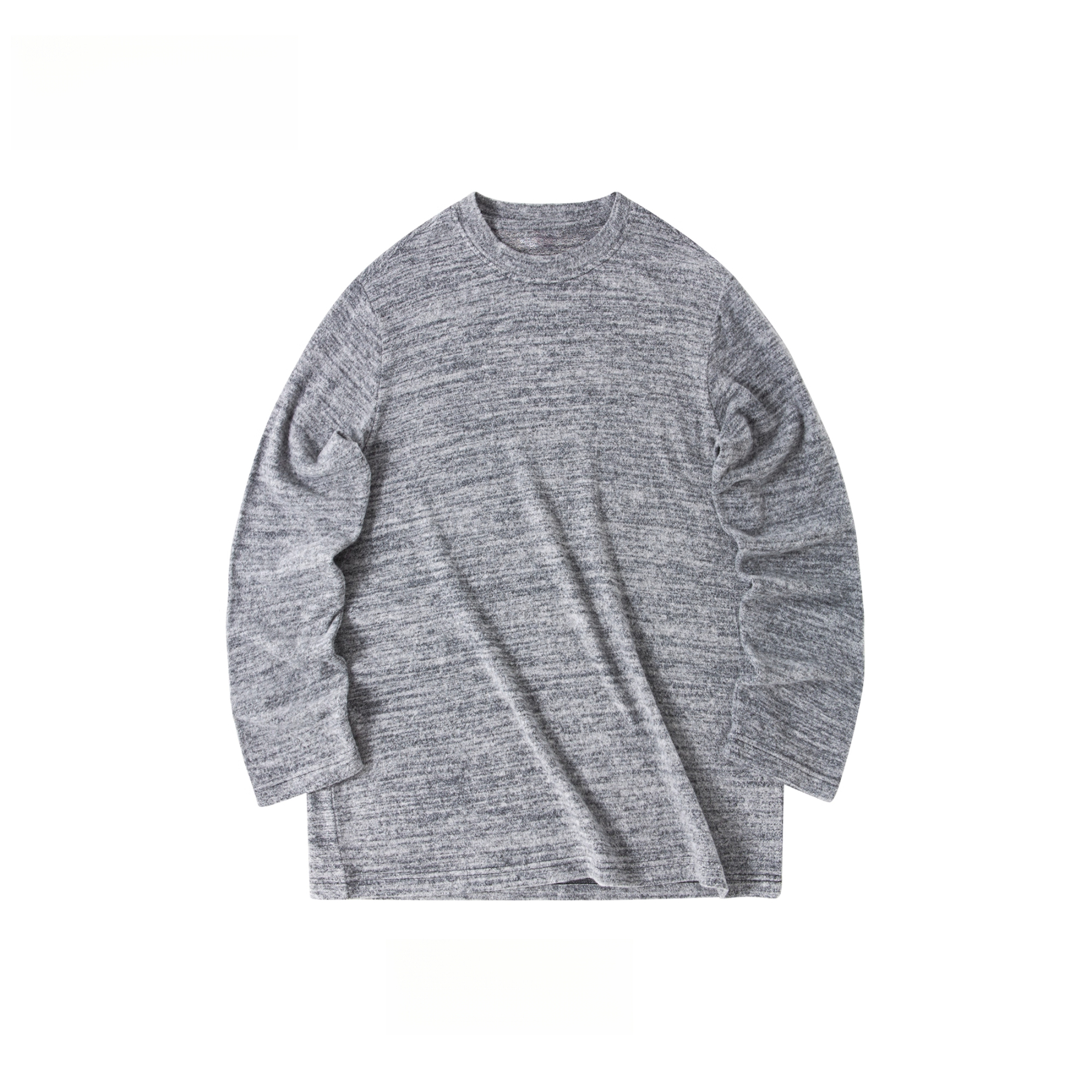 彈性軟糯垂感花紗長袖T恤男美式高級感250g休閒打底衫秋