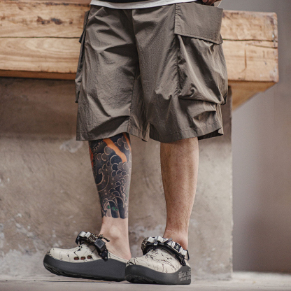 洞洞鞋男款2026春季新款户外包头半托两穿涼拖鞋勃肯廚師鞋