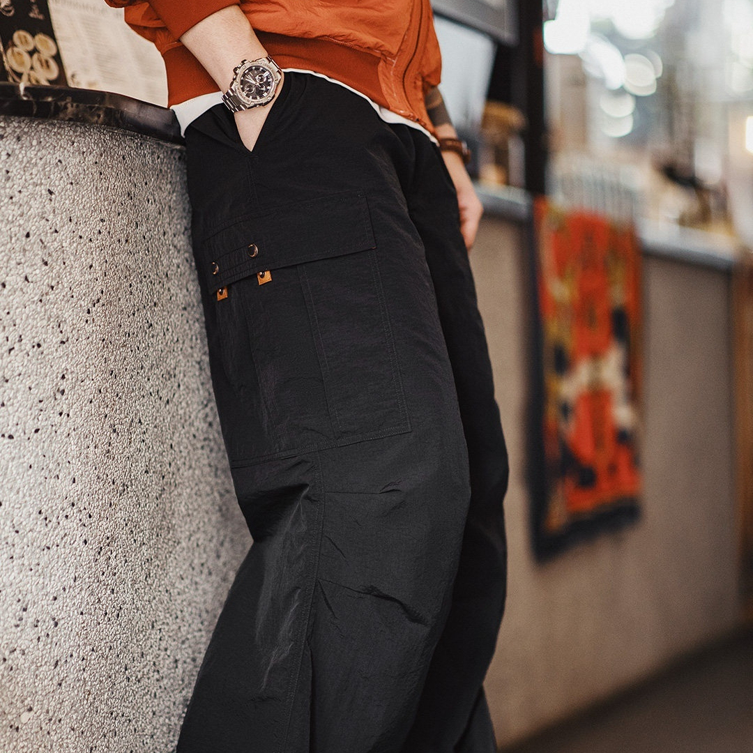 美式M65傘兵褲寬鬆山系機能寬腿大口袋直筒休閒褲男款春