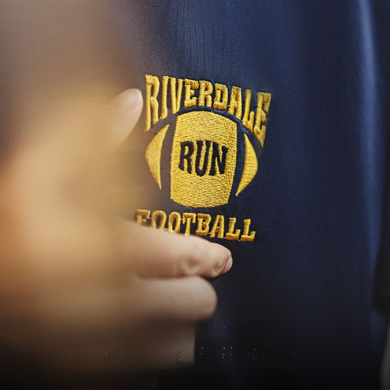 美式休閒學院風撞色刺繡夾克空氣層立領寬鬆開衫衛衣男春