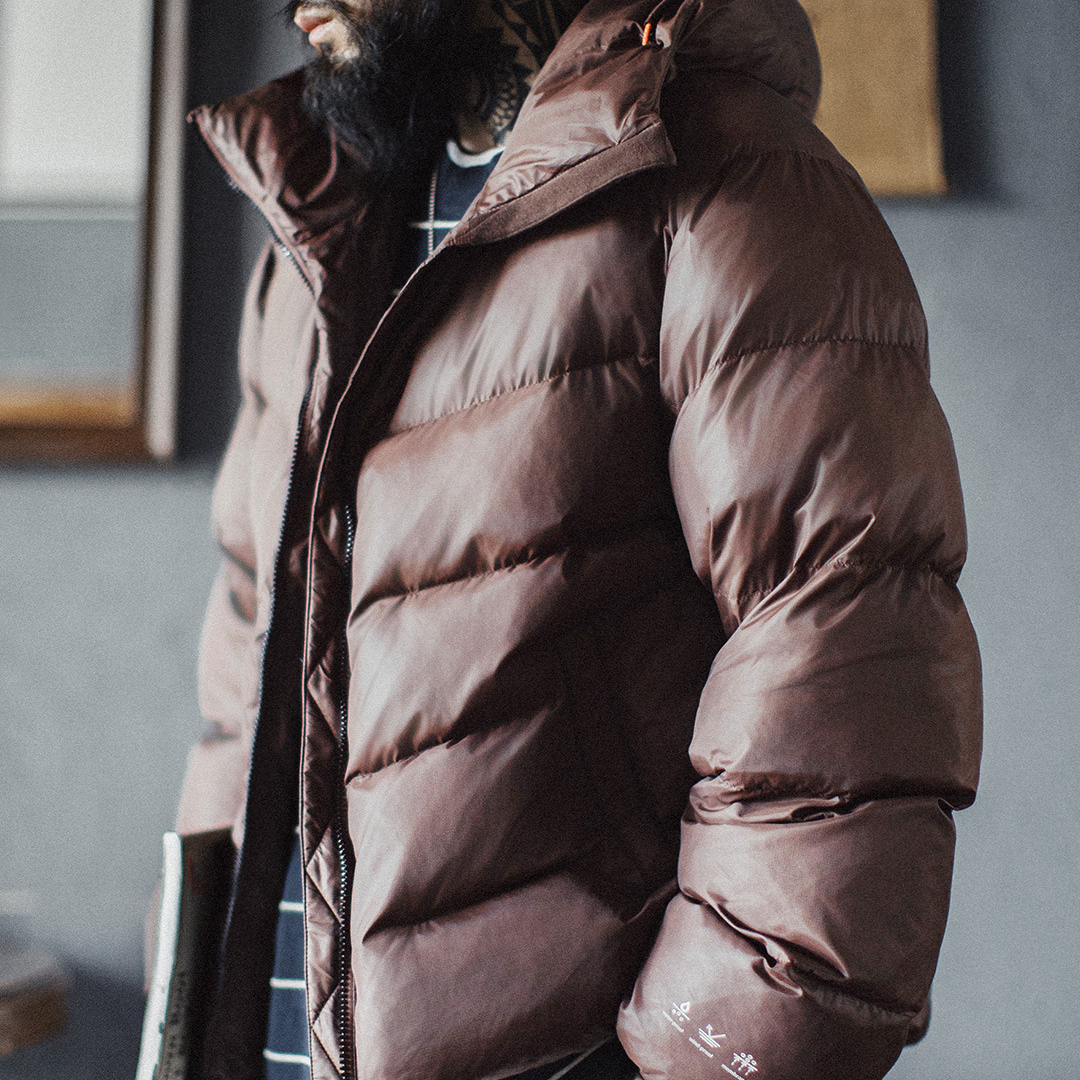 美式連帽立領棉服山系戶外軟殼衍縫麵包服短款外套男秋冬