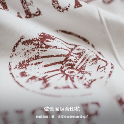 美式復古做舊字母印花體恤落肩寬鬆短袖T恤薄款上衣男夏