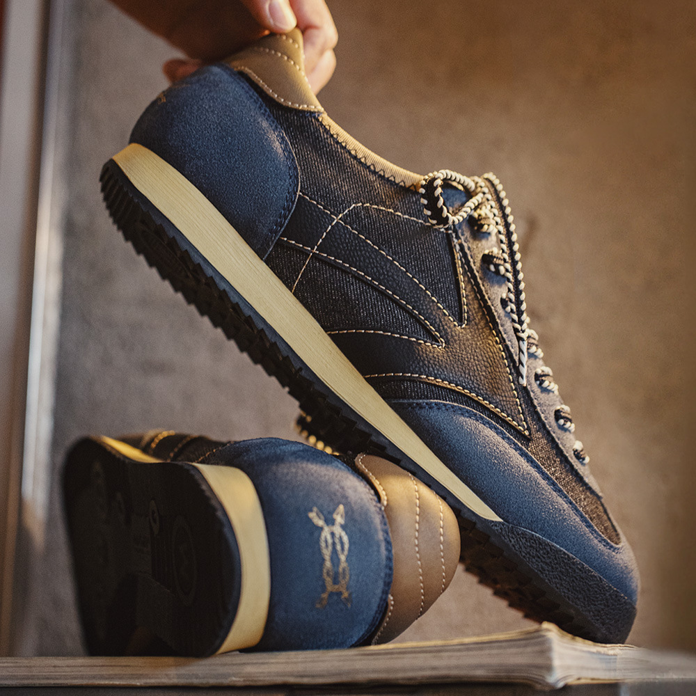 2025新款復古阿甘德訓鞋男夏季透氣休閒運動慢跑鞋百搭潮鞋子