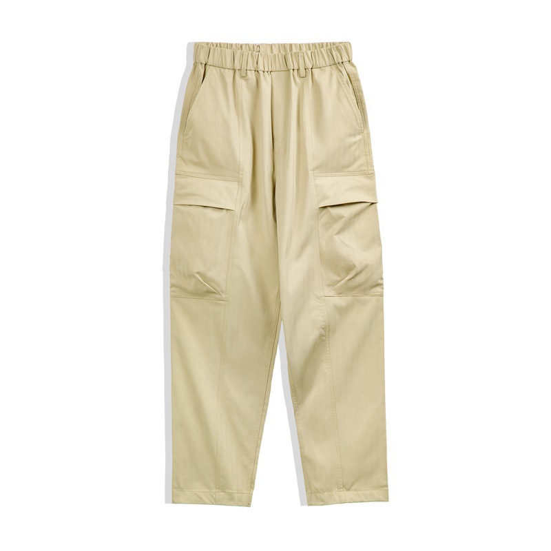 美式復古多口袋人字紋休閒褲vibe軍綠色直筒長褲男春季-Retro's Wear