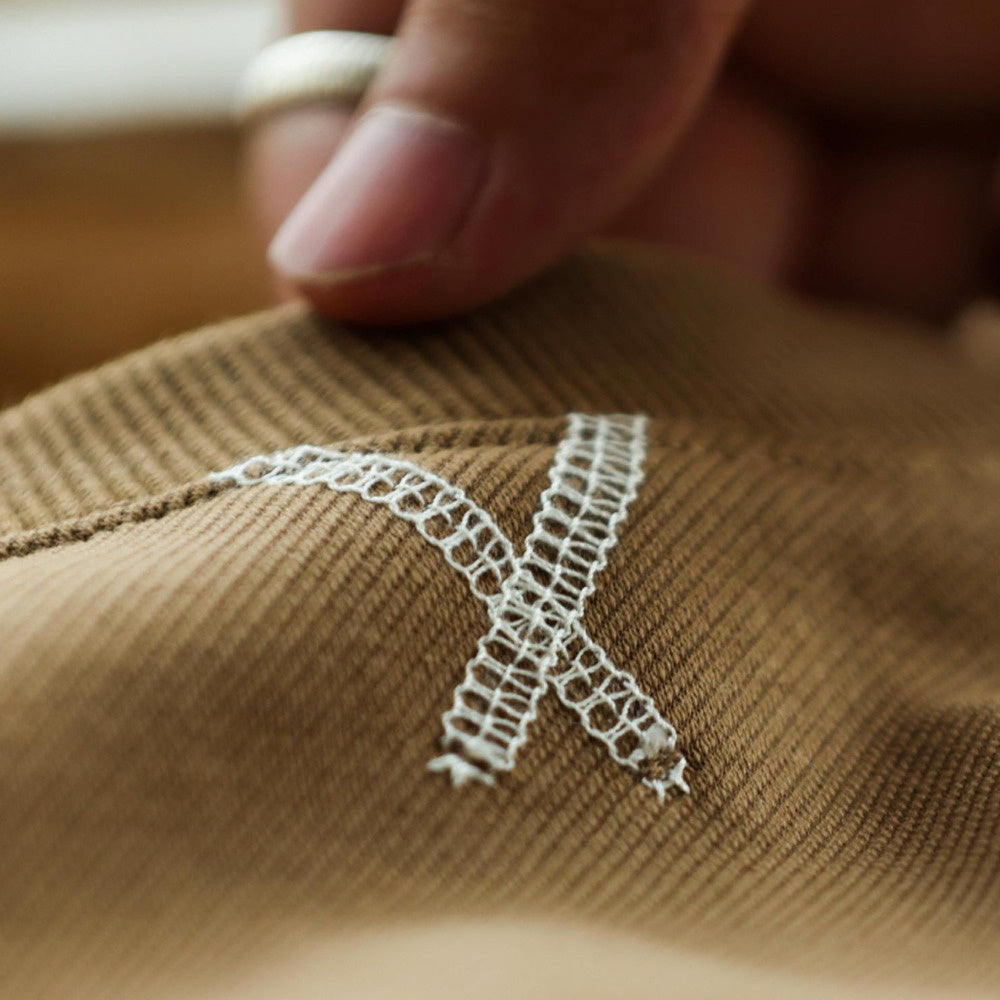 美式休閒320g粗針斜紋圓領衛衣男插肩袖設計啞光刺繡上衣秋-Retro's Wear