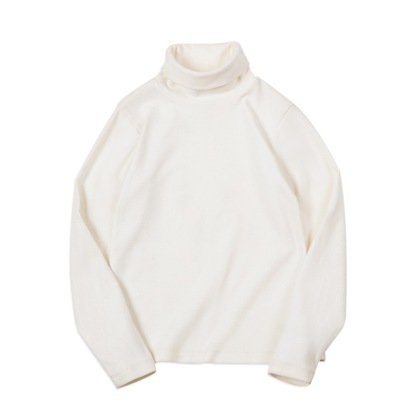 黑色緊身半高領打底衫仿德絨內搭上衣修身針織長袖T恤秋冬女-Retro's Wear