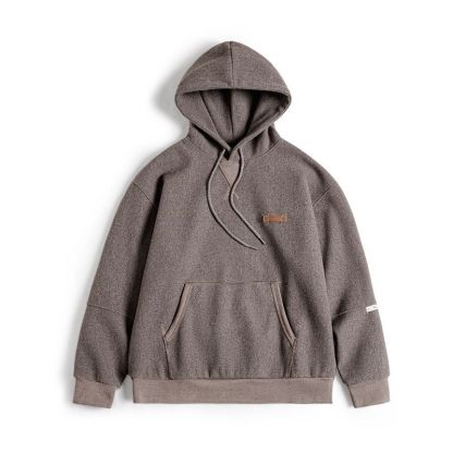 美式復古毛呢連帽衛衣重磅加厚套頭帽衫休閒上衣男秋冬季-Retro's Wear