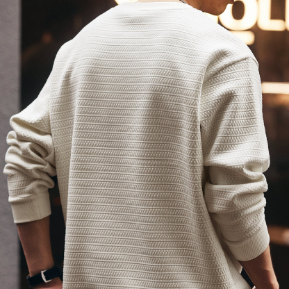 美式輕奢老錢風衛衣男秋冬潮牌加絨長袖T恤寬鬆休閒