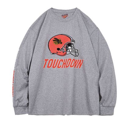 美式復古刺繡印花長袖T恤灰色圓領套頭落肩衛衣外套男夏