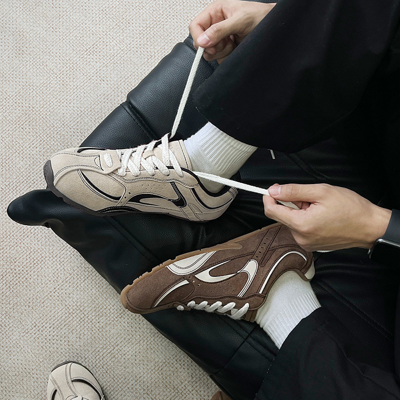 疾影賽車鞋男2025春季新款德訓鞋百搭運動板鞋復古休閒潮鞋子
