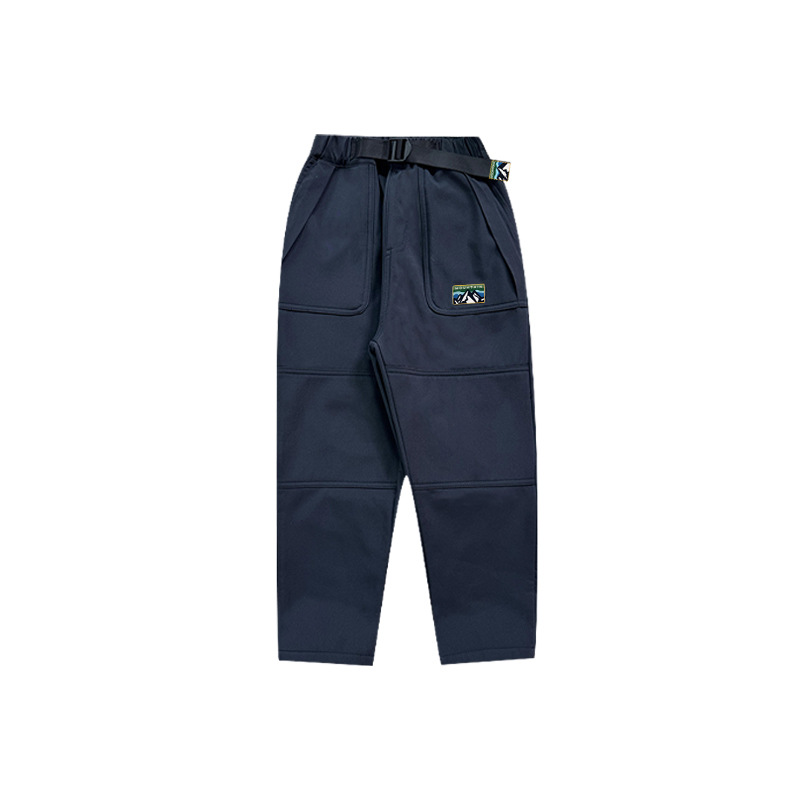 山系戶外童裝2025冬季款兒童加絨褲子男童耐磨速幹長褲男童休閒褲