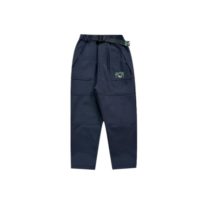 山系戶外童裝2025冬季款兒童加絨褲子男童耐磨速幹長褲男童休閒褲