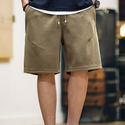美式復古短褲男2025夏季新款寬鬆直筒五分褲男款休閒運動褲子中褲