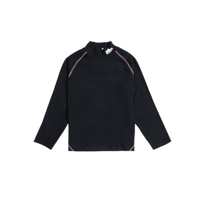 兒童德絨打底衫2025冬季新款男童純色半高領上衣保暖親膚寶寶衣服